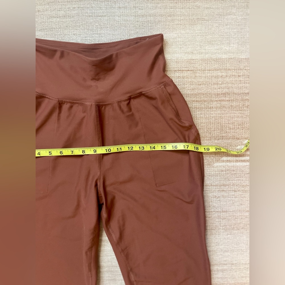 Old Navy High Rise PowerSoft Joggers | Medium Tall | Copper Red Orange | EUC - Picture 5 of 11